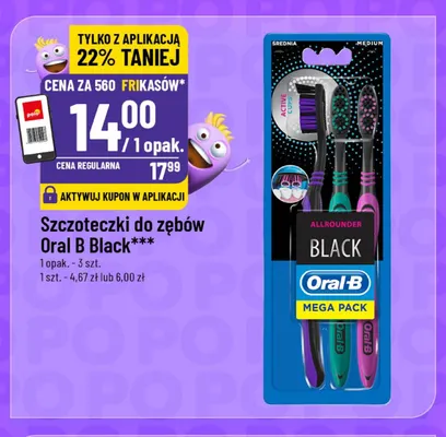 Szczoteczki do zębów Oral-B Black promocja w POLOmarket