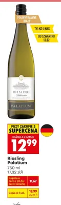 Wino Riesling Palatium promocja w Biedronka