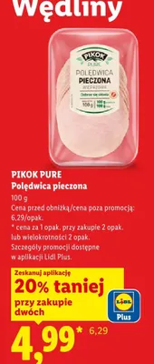 Polędwica pieczona wieprzowa Pikok Pure promocja w Lidl