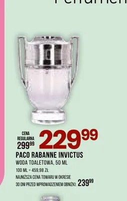 Woda toaletowa Paco Rabanne Invictus promocja w Drogerie Natura