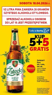 Piwo Světlý Ležák 5%, 3,8%, 0% alk. różne rodzaje 0,5 l butelka zwrotna promocja w Kaufland