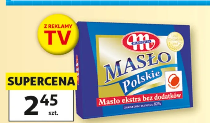 Masło ekstra polskie Mlekovita promocja w Auchan