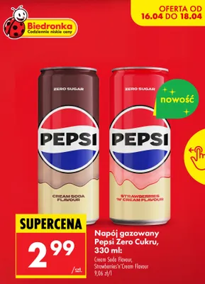 Napój gazowany Cream Soda Flavour promocja w Biedronka