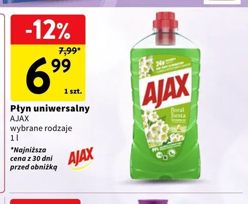 Płyn uniwersalny Ajax Floral Fiesta promocja w Intermarche