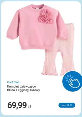 Komplet dziewczęcy bluza legginsy różowy Cool Club promocja w Smyk