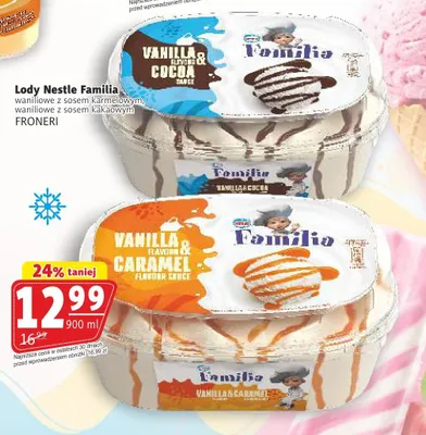 Lody Nestle Familia waniliowe z sosem karmelowym promocja w Prim Market