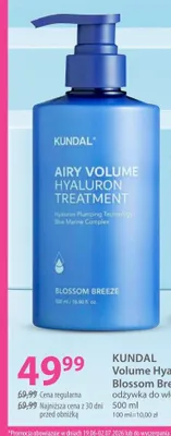 Odżywka do włosów Kundal Volume Hyaluron Blossom Breeze promocja w Hebe