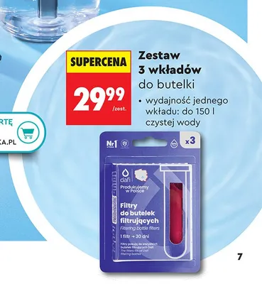 Wkłady do butelki Dafi 3-pak promocja w Biedronka