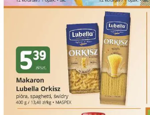 Makaron Lubella Orkisz spaghetti promocja w Marketvita