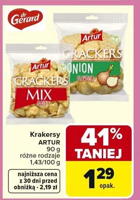 Krakersy różne rodzaje promocja w Carrefour