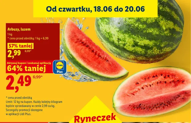 Arbuz luzem promocja w Lidl