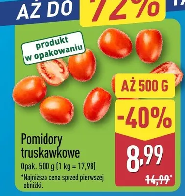 Pomidory truskawkowe promocja w Aldi