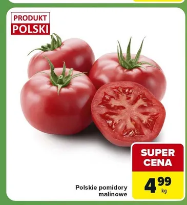 Pomidory malinowe polskie promocja w Carrefour Express