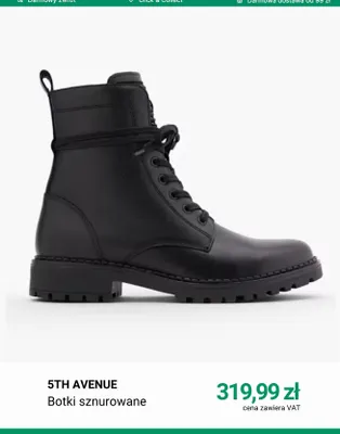 Botki sznurowane 5th Avenue promocja w Deichmann