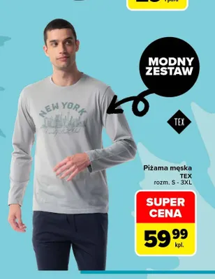 Piżama męska TEX promocja w Carrefour