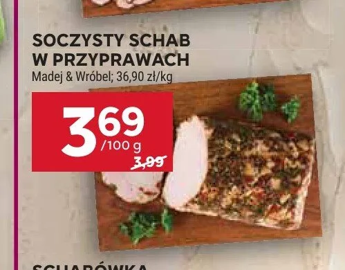 Soczysty schab w przyprawach Madej & Wróbel promocja w Stokrotka
