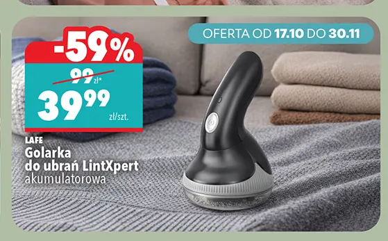 Golarka do ubrań LintXpert akumulatorowa Lafe promocja w Biedronka