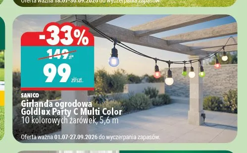 Girlanda ogrodowa Sanico Goldlux Party C Multi Color promocja w Biedronka Home