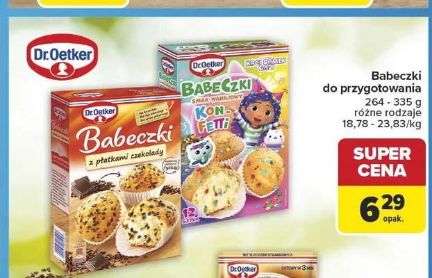 Babeczki do przygotowania Dr. Oetker promocja w Carrefour