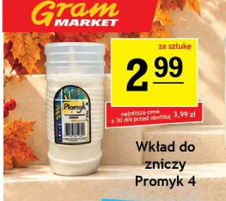 Wkład do zniczy Promyk 4 promocja w Gram Market