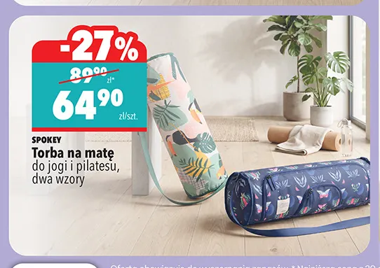 Torba na matę do jogi i pilatesu Spokey promocja w Biedronka