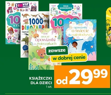 Książeczka dla dzieci 1000 naklejek Dinozaury i inne zwierzęta promocja w Stokrotka