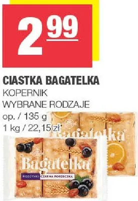 Ciastka bagatelka wybrane rodzaje promocja w SPAR