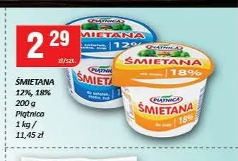 Śmietana Piątnica 18% promocja w Chorten