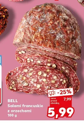 Salami francuskie z orzechami Bell promocja w Kaufland