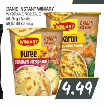 Makaron o smaku kurkowym Winiary Danie w 5 minut promocja w Słoneczko