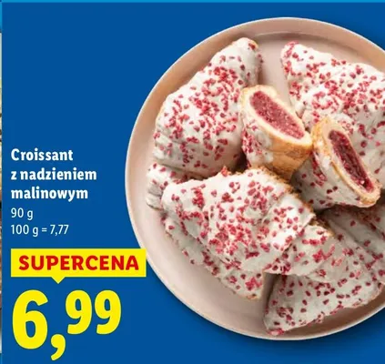 Croissant z nadzieniem malinowym promocja w Lidl
