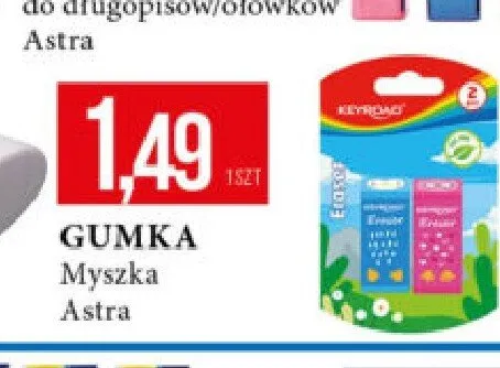 Gumka myszka Astra promocja w Leclerc