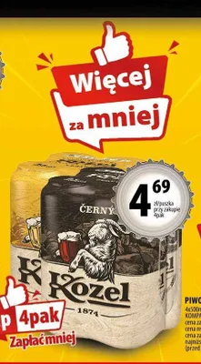 Piwo Kozel Premium Ležák 4-pak 500 ml promocja w Arhelan