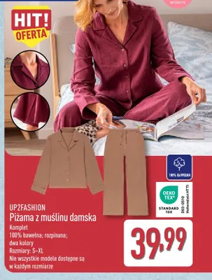 Piżama z muślinu damska UP2FASHION promocja w Aldi