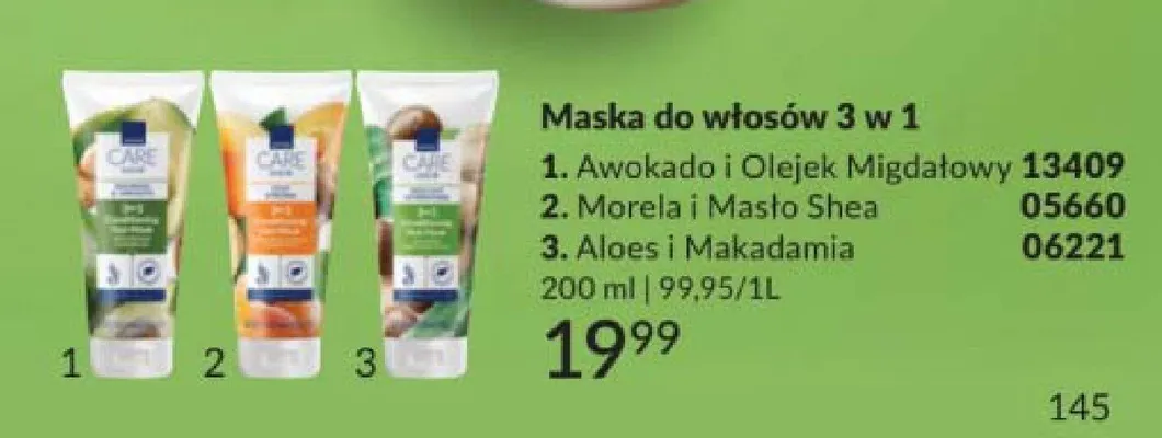 Maska do włosów 3 w 1 Avon Morela i Masło Shea promocja w AVON