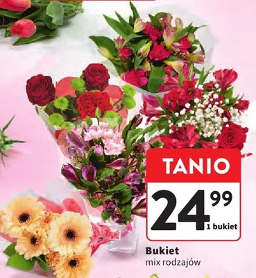 Bukiet mix rodzajów promocja w Intermarche