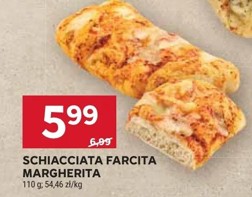 Schiacciata farcita margherita promocja w Stokrotka