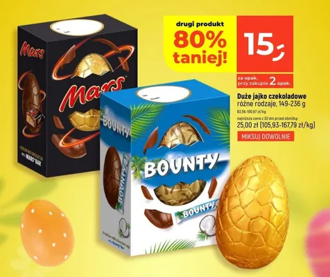 Duże jajko czekoladowe różne rodzaje promocja w Dealz