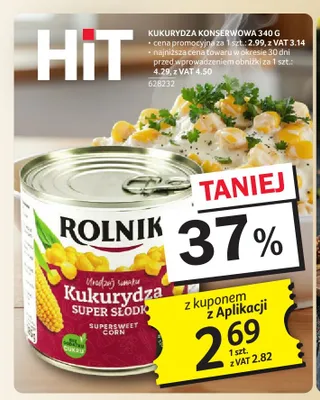 Kukurydza konserwowa Rolnik promocja w Selgros