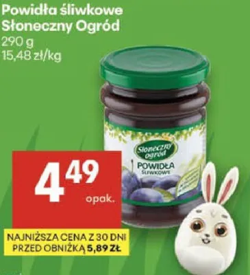 Powidła śliwkowe Słoneczny Ogród promocja w Delikatesy Centrum