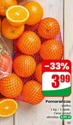 Pomarańcza siatka promocja w Dino