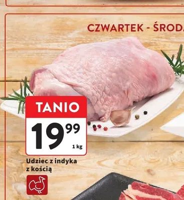Udziec z indyka z kością promocja w Intermarche
