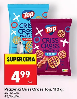 Prażynki Criss Cross solone promocja w Biedronka