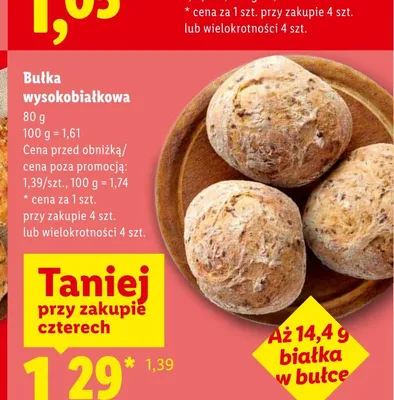 Bułka wysokobiałkowa promocja w Lidl