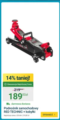 Podnośnik samochodowy RED TECHNIC z kobyłkami promocja w ERLI