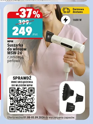 Suszarka do włosów MPM MSW-26 promocja w Biedronka