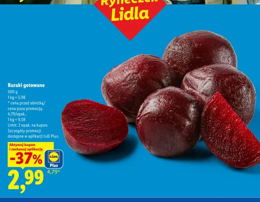 Buraki gotowane Ryneczek Lidla promocja w Lidl