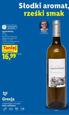 Wino białe wytrawne Lagorthi-Riesling promocja w Lidl