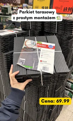 Parkiet tarasowy z prostym montażem promocja w Kaufland