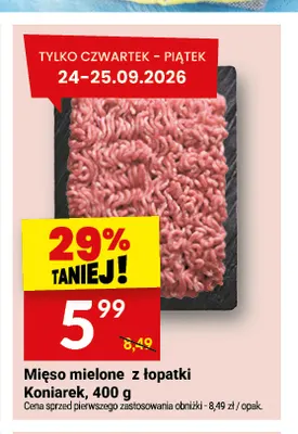 Mięso mielone z łopatki Koniarek promocja w Twój Market